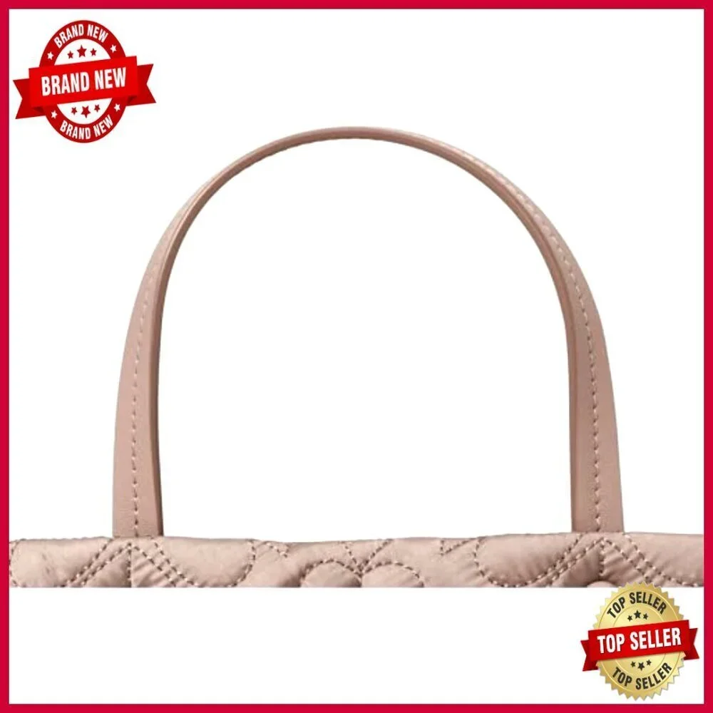 Quilted Fabric Small Tote Crossbody Bag with Magnetic Closure